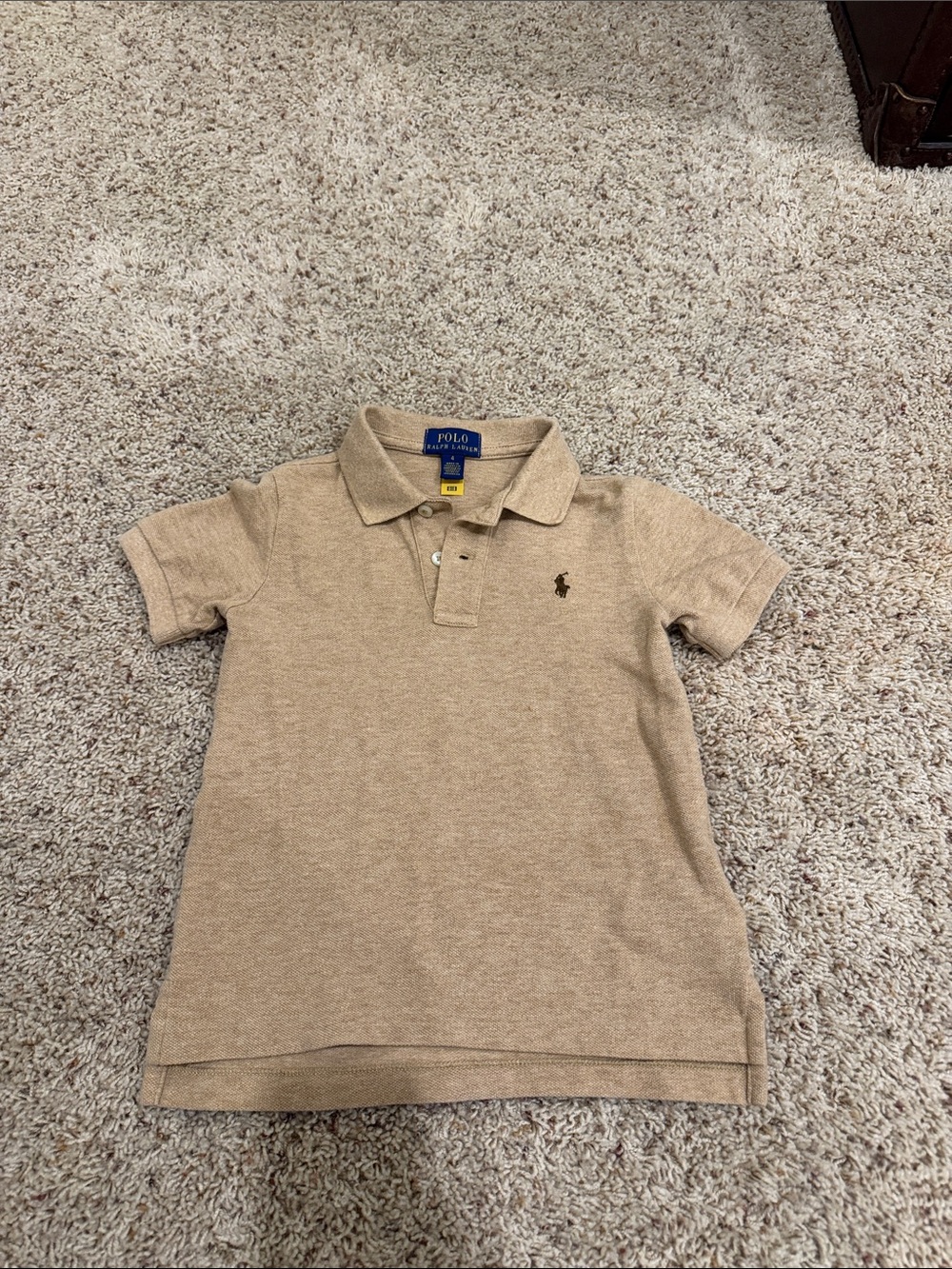 Polo by Ralph Lauren Boys Tan Short Sleeve Polo